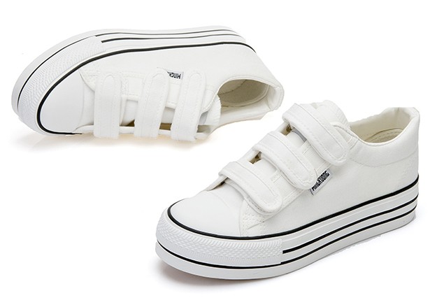 platform velcro sneakers
