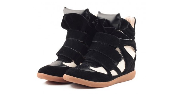 Wedges best sale sneakers black