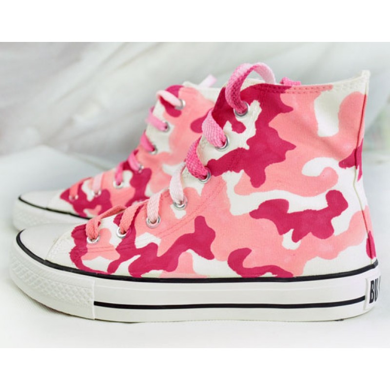 high top pink shoes