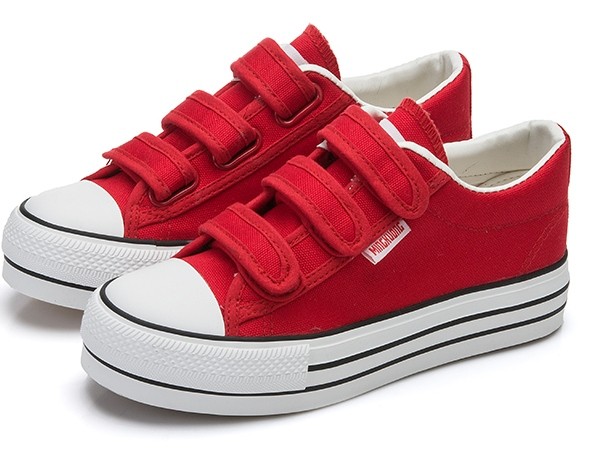 platform velcro sneakers