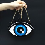 Blue Giant Eyes Harajuku Arcylic Evening Clutch Bag Purse Jewelry Box