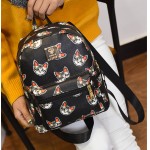 Black Cute Cartoon Cats Head Mini Backpack Bag