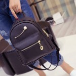 Black Gold Giant Pearl Cute Mini Backpack Bag