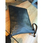 Black Knitted Punk Rock Gothic Oversized Envelope Clutch Bag Purse