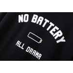 Burgundy Black No Battery All Drama Long Sleeve Sweatshirts Tops