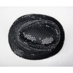 Black Sequins Bling Bling Party Funky Gothic Jazz Dance Dress Bowler Hat