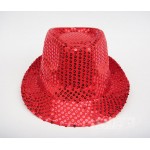 Red Sequins Bling Bling Party Funky Gothic Jazz Dance Dress Bowler Hat