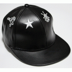 Black White PU Sun Clouds Star Baseball Cap Hip Hop Trucker Hat Snapback
