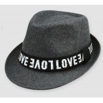 Grey Love Woolen Funky Gothic Jazz Dance Dress Bowler Hat