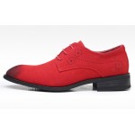 Red Suede Wingtip Lace Up Mens Oxfords Loafers Dapperman Dress Shoes Flats