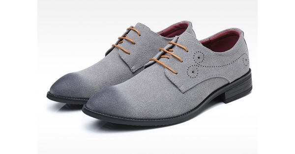grey suede oxford shoes