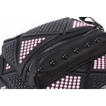 Black Pink Studs Gothic Punk Rock Backpack