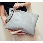 Grey Vintage Oversized Envelope Clutch Bag Purse
