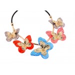 Rainbow Colorful Butterfly Vintage Glamorous Bohemian Ethnic Necklace