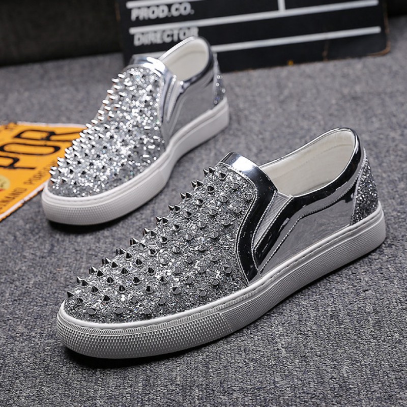 silver bling shoes