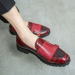 Burgundy Red Classic Monk Strap Dappermen Dapper Loafers Shoes
