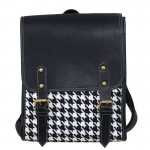 Black White Old School Vintage Houndstooth Checkers Gothic Punk Rock Backpack