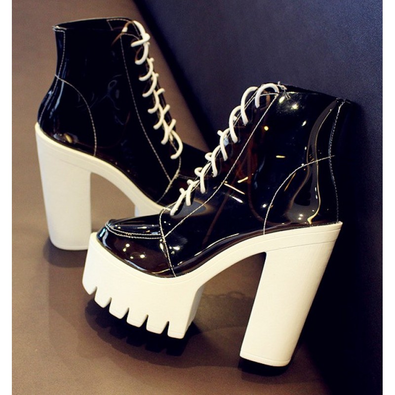lace up heels platform