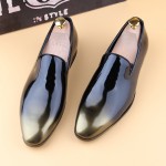 Black Gold Patent Glossy Patent Leather Loafers Flats Dress Dapperman Shoes