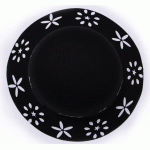 Black Tiny Changes Occur Flowers Funky Gothic Jazz Dance Dress Hat