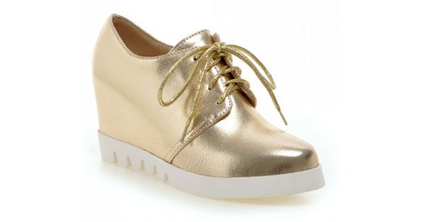 gold lace up wedges