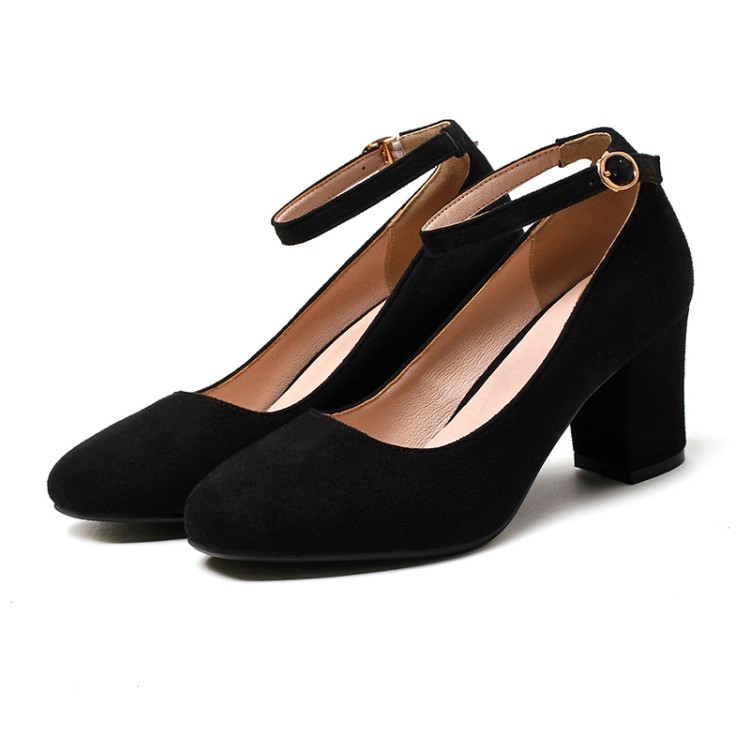 pointed block heel ballets