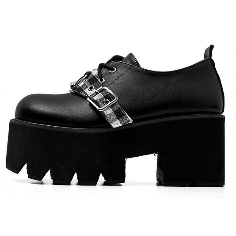chunky black platform shoes