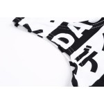 White Black Stripes Japanese Sleeveless T Shirt Cami Tank Top