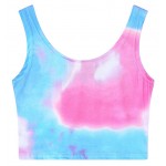 Pink Blue Universe Galaxy Sleeveless T Shirt Cami Tank Top
