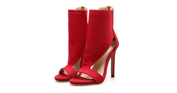.com  San Hojas Peep Toe Sandals Women Red Bottom High