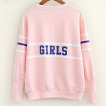 Pink Girl Old School Long Sleeve Sweatshirts Tops