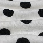 White Black Dots Polkadots Long Sleeves Cardigan Outer Jacket