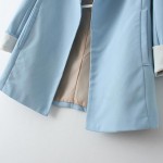 Blue Long Sleeves Womens Blazer Suit Jacket Coat