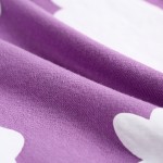 Purple Sky White Cloud Cartoon Cropped Long Sleeve Sweatshirts Tops