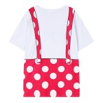 Red Pink Monster Polkadots Polka Dots Suspenders Harajuku Funky Short Sleeves T Shirt Top