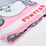 Pink Comic Girl Ponytails Harajuku Weird Creeper Short Sleeves T Shirt
