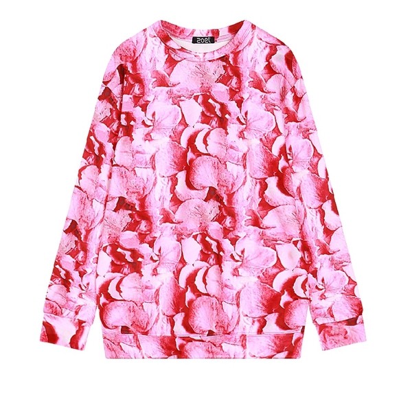 Pink Roses Flowers Floral Patels Funky Long Sleeve Sweatshirts Tops