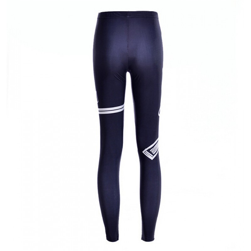 Power High-Waist Leggings with Stripes, Navy/White – Delfin Brands