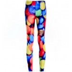 Colorful Rainbow Smarties Candies Print Yoga Fitness Leggings Tights Pants