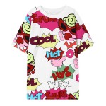 White Wow Cool Baby in Sunglasses Harajuku Funky Short Sleeves T Shirt Top