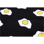 Black White Sunny Side Up Fried Eggs Long Sleeve Sweatshirts Tops