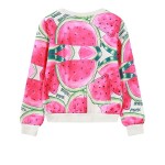 Pink Rainbow Damn Watermelon Harajuku Funky Long Sleeve Sweatshirts Tops