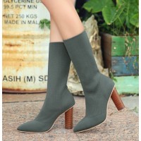 Khaki green cheap sock boots