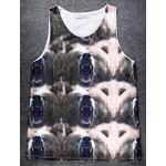 Khaki Fierce Polar Bears Net Sleeveless Mens T-shirt Vest Sports Tank Top