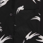 Black White Swallows Birds Cartoon Long Sleeve Sweatshirts Tops