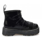Black Buckles Zippers Punk Rock Gothic Platforms High Top Military Combat Rider Boots