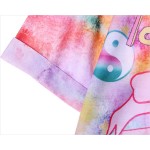 Pink Rainbow Galaxy Harajuku Weird Creeper Fcuk U Middle Finger Short Sleeves T Shirt