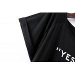Black Yes You Can Coffee Short Sleeves T Shirt Top