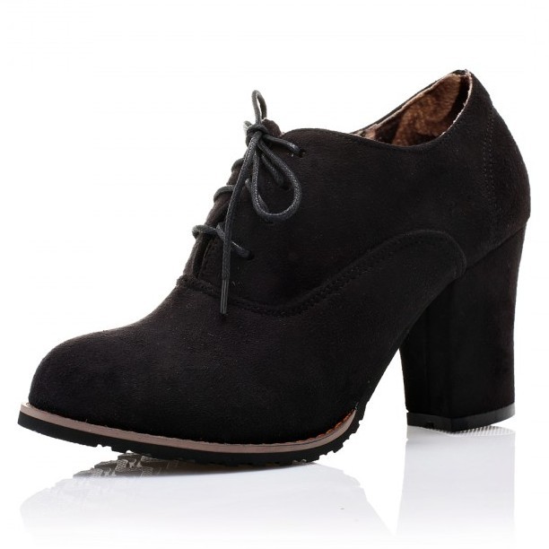 womens black oxford heels