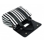 Black White Piano Keyboard Zebra Boston Bag Handbag